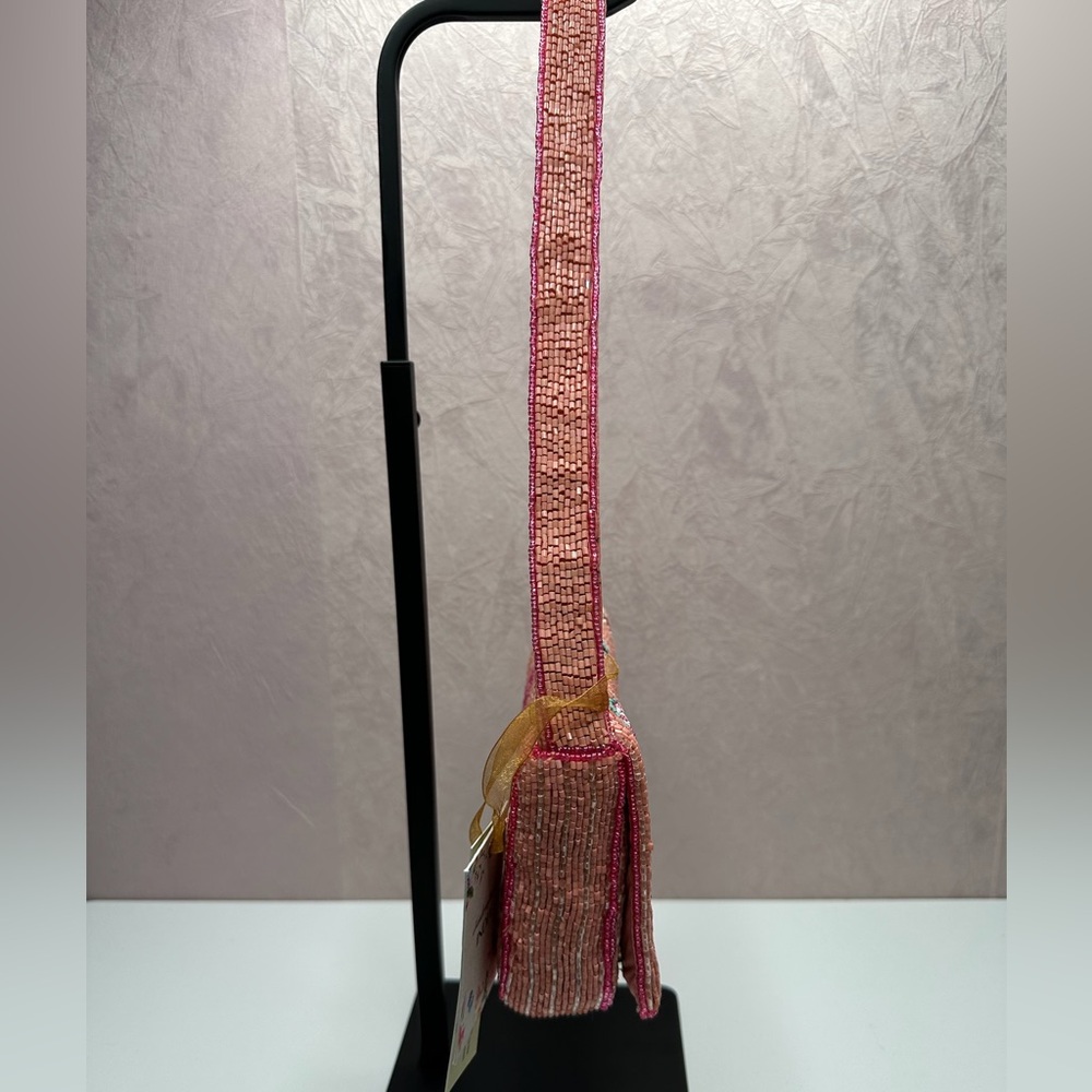 Charming Pink Beaded Shoulder Bag - Picture 9 of 14